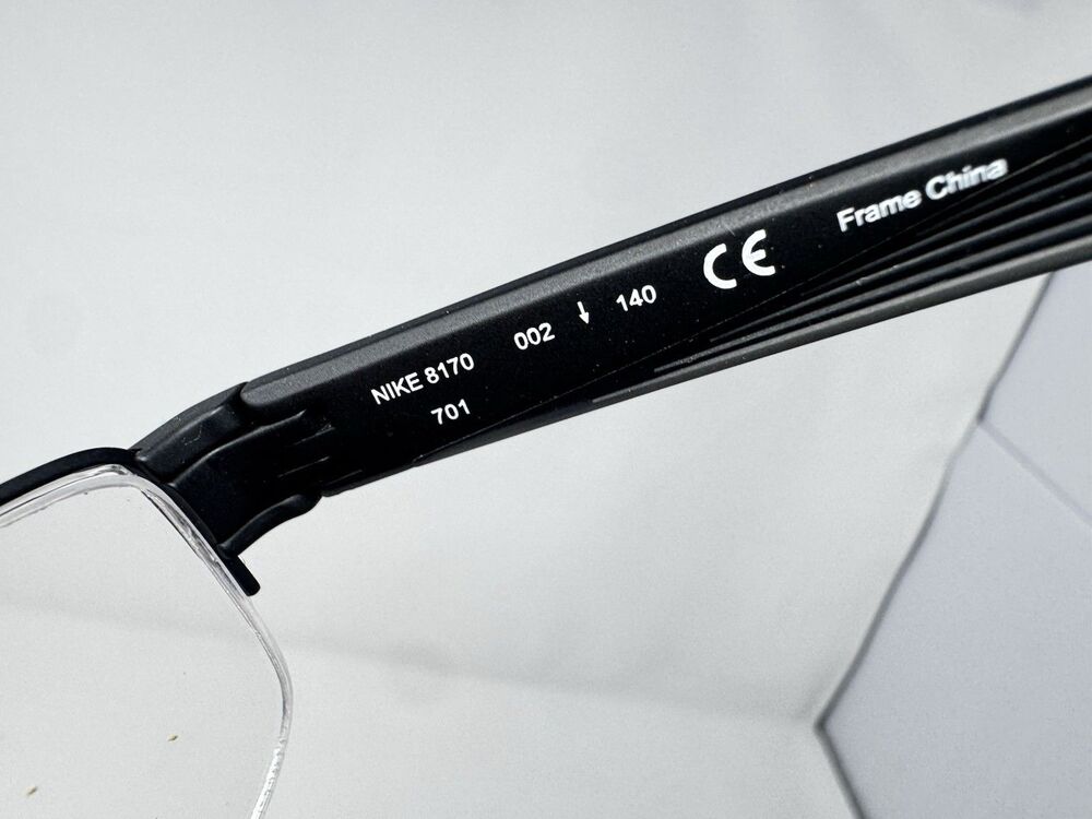 Nike 8170 002 Black Half Rim Eyeglass Frames 55-18-140 Authentic - Picture 8 of 9